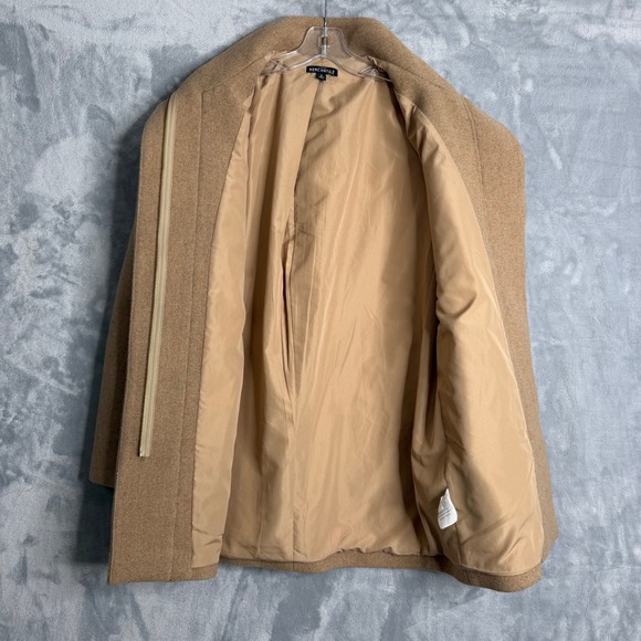 J. Crew Factory City Coat Womens 6 Mushroom Tan Wool Blend Preppy Classic Basic - Picture 2 of 9